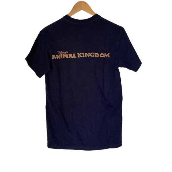 VINTAGE Disney Animal Kingdom T-Shirt Sm Navy Blue Safari Mickey Mouse 1998 Rare - Picture 6 of 6